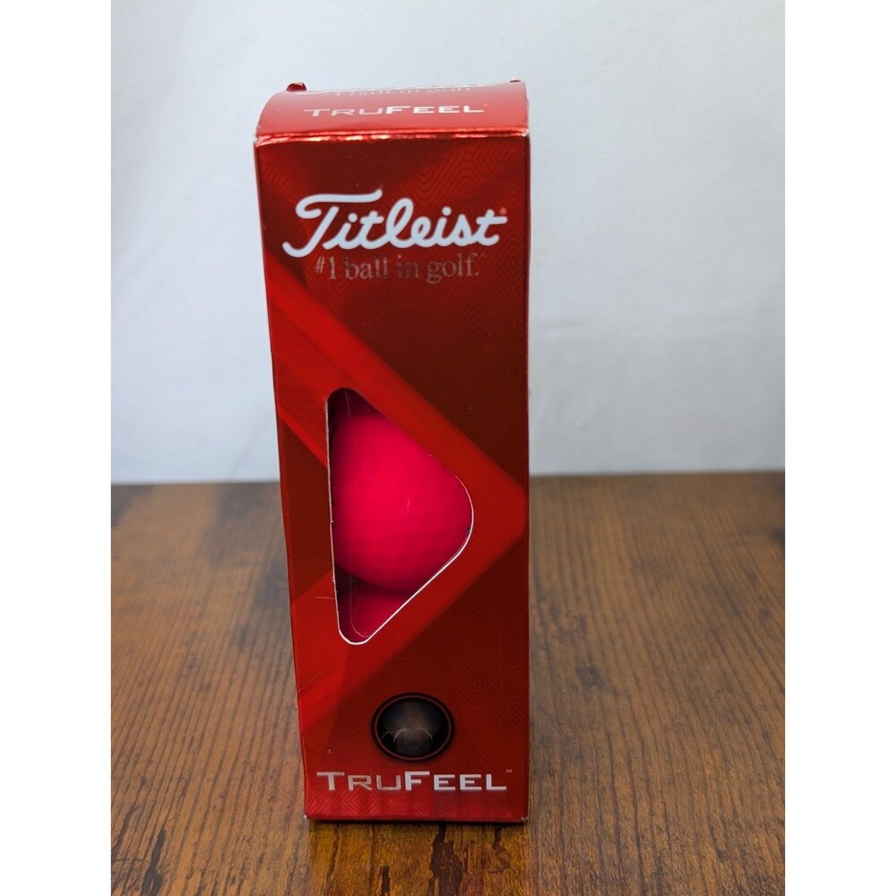 RED TITLEIST TruFeel Golf Balls - NEW SLEEVE (3 MATTE RED Titleist Golf Balls)